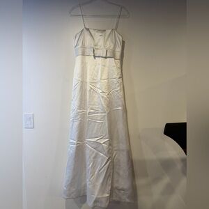 Watters & Watters Vintage Satin Wedding Dress | Minimalist Spaghetti Strap Gown